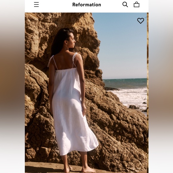 NWOT - Reformation Janet Linen Dress - Picture 2 of 4